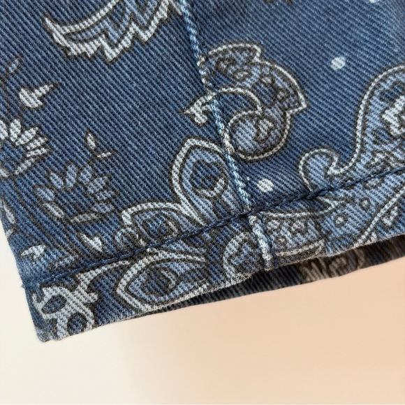 WEWOREWHAT | PAISLEY HIGH WAISTED COTTON RIGID STRAIGHT LEG JEANS SIZE 29 - Picture 6 of 8